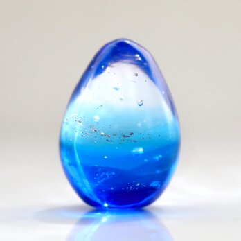 ガラスの雫のプチオブジェ 「Aqua Blue」の画像