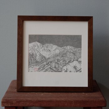 白馬マウンテンアート　ピエゾグラフ作品　北尾根高原から白馬三山の画像