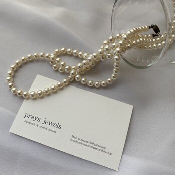 Vintage Pearls Necklaces 6ｍｍホワイトパール・ショート39.5ｃｍの画像