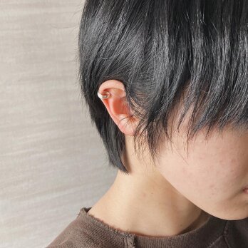 着け心地◎ 「の」の字のシルバーイヤーカフ nonoji earcuff【silver925】の画像