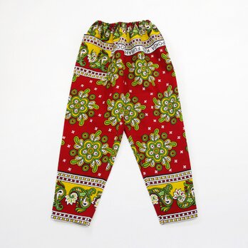 カンガのジョッパーズパンツ（レッドフラワー）アフリカ布パンツ / カンガパンツの画像