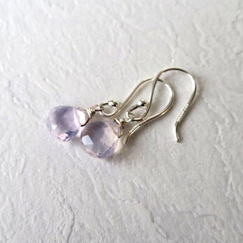 スコロライト ピアス ラベンダークォーツ 両耳用 イヤリング シルバー ゴールド