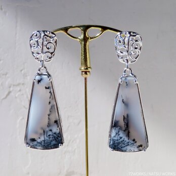デンドリティックオパール ピアス / Dendritic Opal Earringの画像