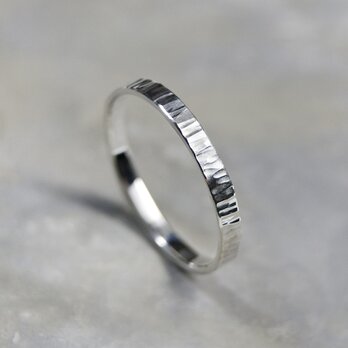 縦槌目 シルバーシンフラットリング 2.5mm幅 VERTICAL｜SILVER RING｜718の画像