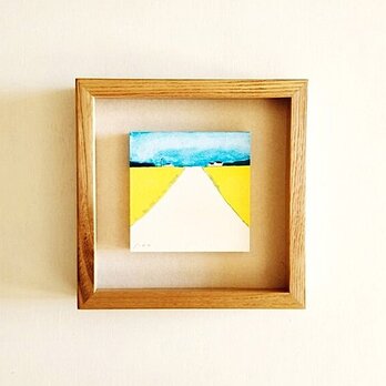 受注制作　イラスト原画「春風」 水彩 アートパネル　 ※ボックス額縁入り