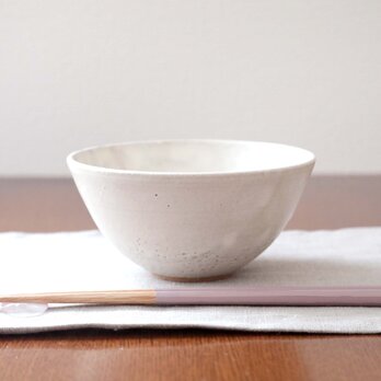 [SALE]白マット釉の飯碗 ＊ Lサイズの画像