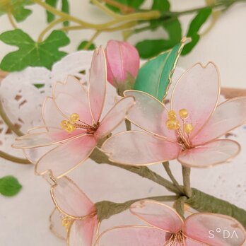 桜満開 たおやかな桜のコサージュの画像