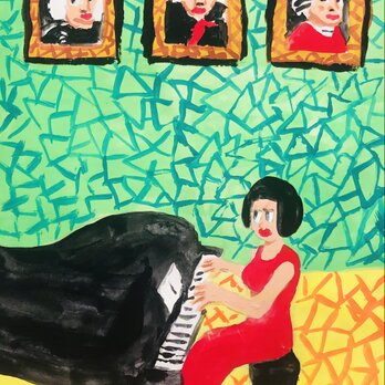 ピアノと音楽家の画像
