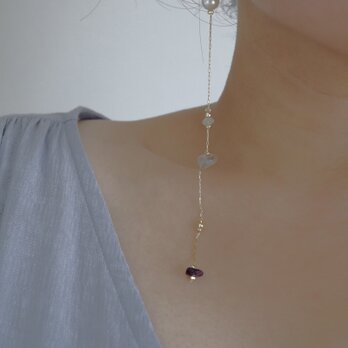 eau - purple | 耳飾り | 天然石