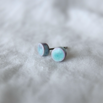 ピアス  cylinder aqua/pinkの画像