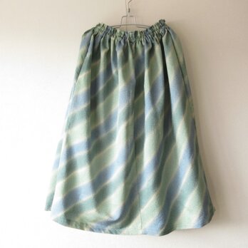 ☆着物スカート☆ブルー系♪【再販】/32ks24