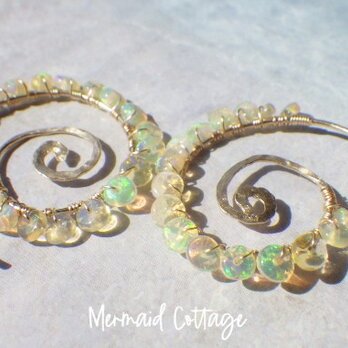 *14kgf*Precious Opal Swirl Earringsの画像