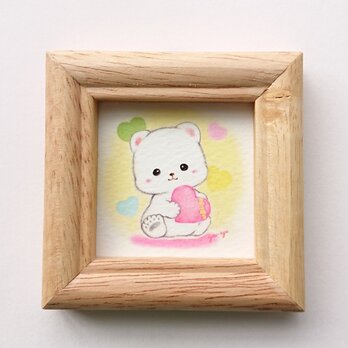 額付ミニイラスト 「大好きしろくまちゃん」の画像
