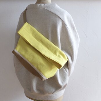 Body bag  レモン×ベージュ（柔らかな帆布）の画像