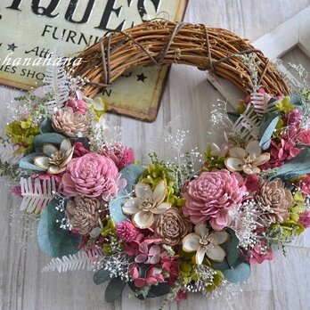 【母の日2022】花だくさんのガーデンハーフwreath