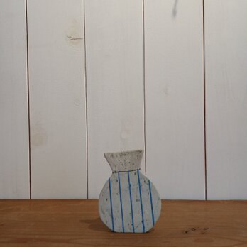 陶板の花瓶　ストライプの画像