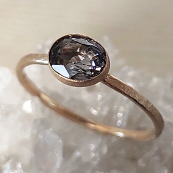 platinum gray spinel＊K10 ringの画像