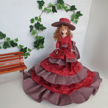D　人形付　フランス人形風ドレス　大人も楽しい着せ替え人形　29cm　の画像