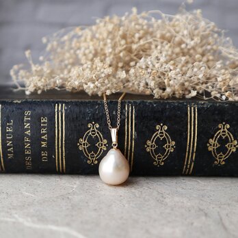 【14kgf】大粒！アイボリー淡水パールのバロックネックレス＊6月誕生石 真珠の画像