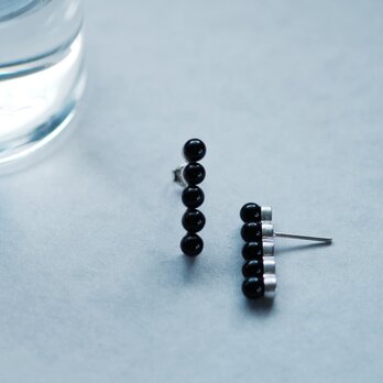 オニキス ピアス シルバー925