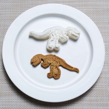 恐竜の化石：ティラノザウルス（クッキーカッター・クッキー型）の画像