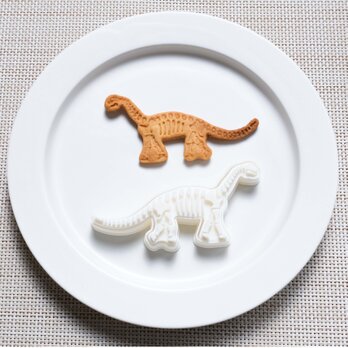 恐竜の化石：ブラキオサウルス（クッキーカッター・クッキー型）の画像