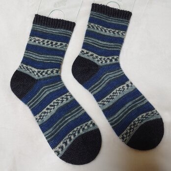 手編み靴下 opal 9046の画像