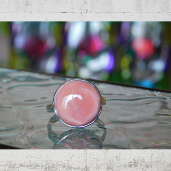 ピンクオパールの指輪-まる-の画像