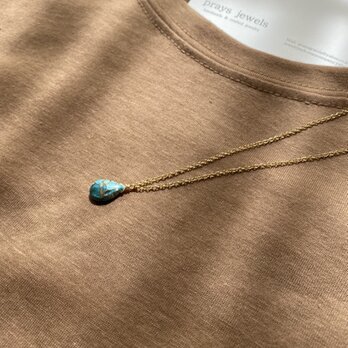 CopperTurquoise necklaces　コッパーカッパーターコイズネックレス　45ｃｍの画像