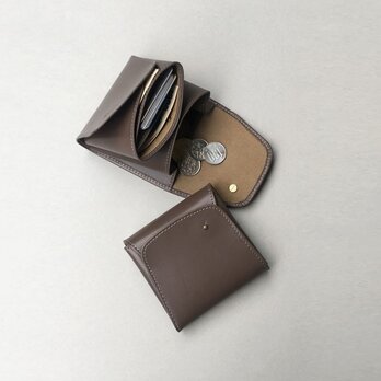 スクエア財布 DARK GRAY (牛革)の画像