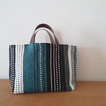 『TATAMI totebag Msize 』畳織り鞄 手織り マチが広くたっぷり入る サブバッグにも♪の画像