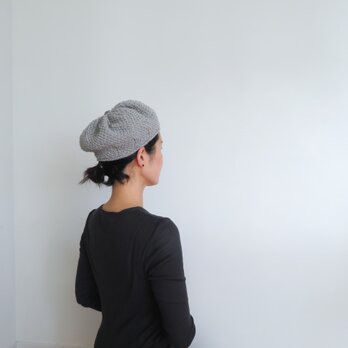 "ripple"鹿の子編みのベレー帽