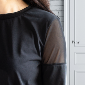 PSNY 肩透けトップス・ブラック TP01の画像