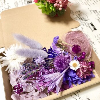 シルバーデージー紫＊花材詰め合わせの画像