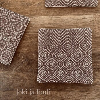 Coaster[リネン手織りコースター] チョコno2の画像