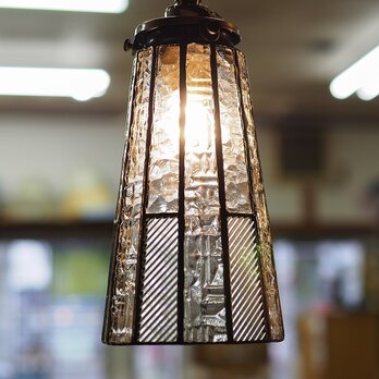 「ペンダントライト　クリア」　天井照明　吊り下げランプ　ステンドグラスランプ　ペンダントランプの画像