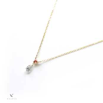 ダイヤモンドとガーネットのK18ネックレス~Diamond collection~の画像