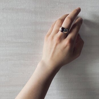 力強さを纏う。 レッドタイガーアイのシルバーリング　rocky ring 【silver925】の画像