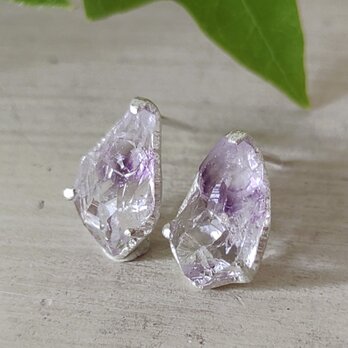 鉱物の表情＊amethyst 925pierceの画像