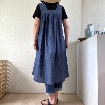 SALE　フリーサイズ ルーミーワンピース　デニムシャンブレー