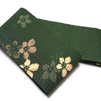 創作帯☆角帯 リバーシブル 桜模様 巾約12cmの画像