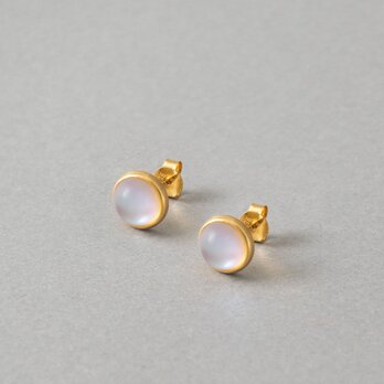 〔K18YGP〕8mm 夏色ピアス