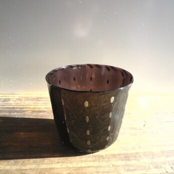 豆絞り柄　そば猪口　(黒)