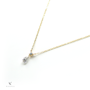 ダイヤモンドとアクアマリンのK18ネックレス~Diamond collection~の画像