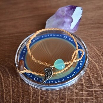 hemp&ｼｰﾌﾞﾙｰｶﾙｾﾄﾞﾆｰのﾌﾞﾚｽﾚｯﾄ