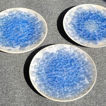 玻璃結晶（青） 平皿の画像