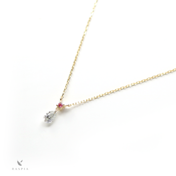 ダイヤモンドとピンクトルマリンのK18ネックレス~Diamond collection~の画像