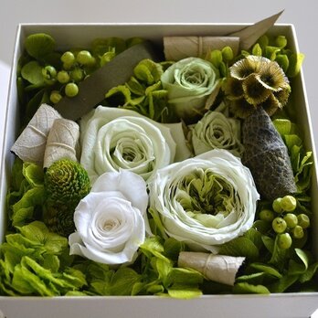 Flower Box (グリーン*ホワイト）の画像