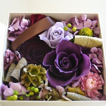 Flower Box (パープル*ホワイト）の画像