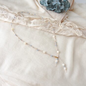 Spangled Necklace（ホワイトシェル×エンジェライト）の画像